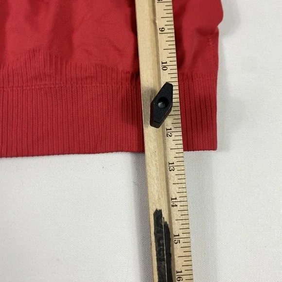 Joy Lab Sports Bra Womens Small Red Seamless Racerback Padded Athletic Gym - Picture 3 of 10